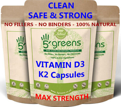 Vitamin D3 10,000 IU + K2 450mcg VITAMIN D K2 Clean Genuine 5greens VIT D K2