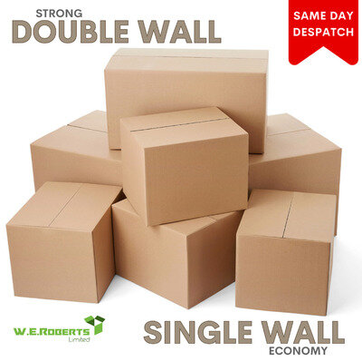 STRONG SINGLE & DOUBLE WALL CARDBOARD BOXES POSTAL REMOVAL MOVING QUALITY