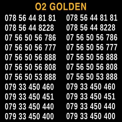 Golden Number O2 02 o2 Business Vip Diamond Platinum Sim Card Phone 450 440