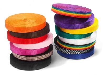 25mm Webbing Rolls Polypropylene 450kg Straps and Lashing Choice of Colour