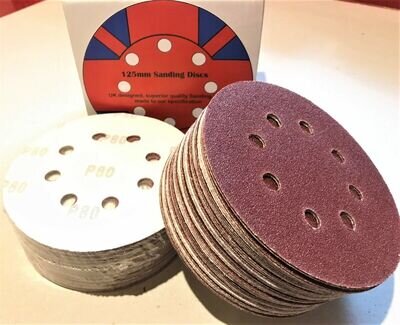 125mm 5" Sanding Discs for Orbital Sander 40 - 800 grit