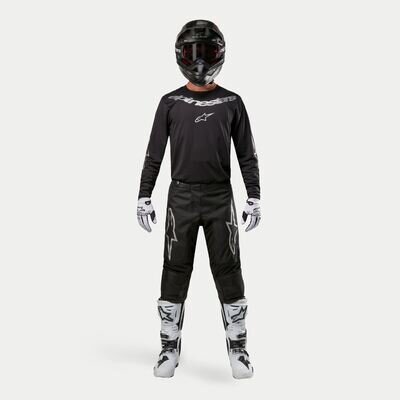 Alpinestars 2024 Fluid Graphite Motocross Combo Kit Pants & Jersey Black MX Quad