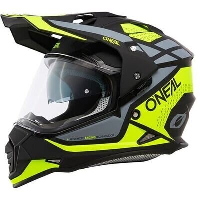 O'Neal 2024 Motocross Helmet SIERRA R V.24 Black Yellow Grey MX Enduro Quad ATV