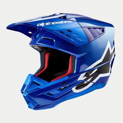 Alpinestars 2024 Supertech SM5 Corp Blue Motocross Helmet MX Quad Enduro ATV