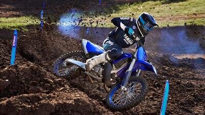 Yamaha YZ 250LC, 2024, Blue Motocross Motorcycle.