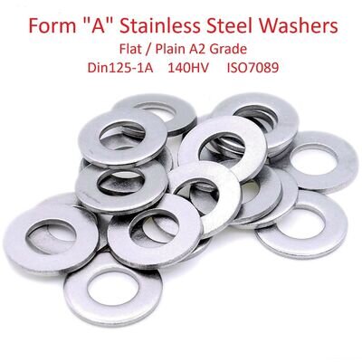 M14 M16 M18 M20 M22 M24 M27 M30 Form A Stainless Steel Flat Plain Washers DIN125