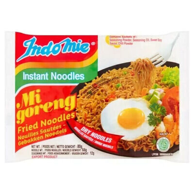 Indomie Mi Goreng Fried Instant Noodles, 85g (Pack of 40) (Packaging May Vary)