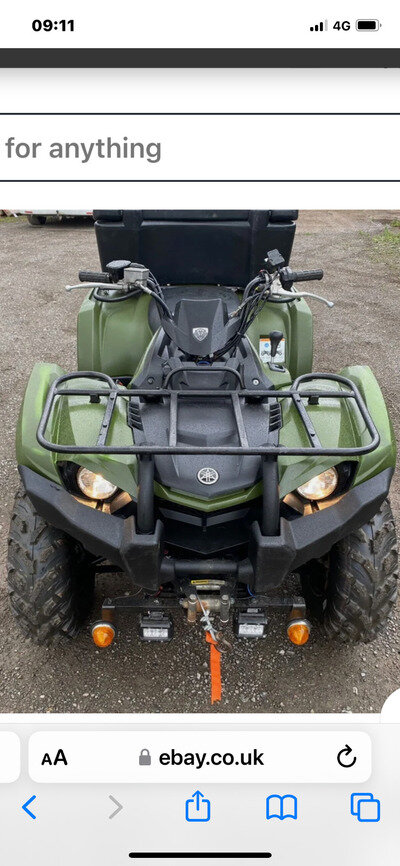 yamaha kodiac 450 agri road legalquad with working winch