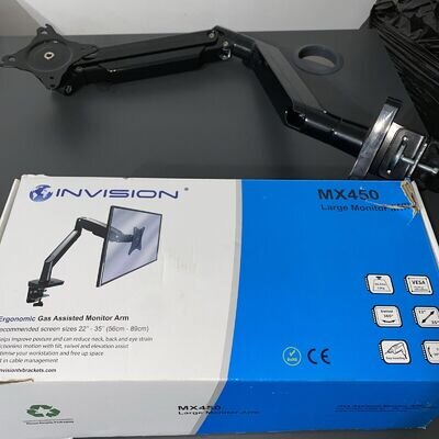 Invision MX450 Desk Mount - Black (3 Available)