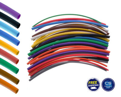 Heat Shrink 0.6mm - 50mm 2:1 & 3:1 Various Colours Tubing Tube Sleeving