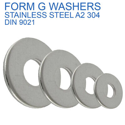 M2 M2.5 M3 M4 M5 M6 M8 M10 M12 FORM G WIDE THICK FLAT WASHERS STAINLESS STEEL