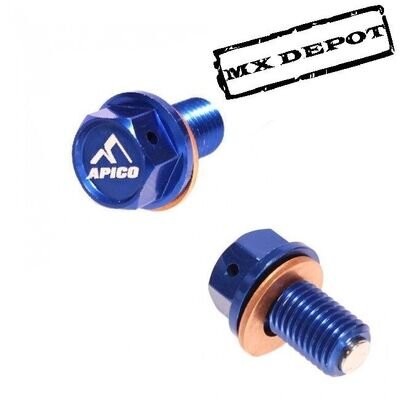 YAMAHA YZ250F BLUE APICO MAGNETIC OIL DRAIN BOLT YAMAHA YZF250 YZ250F 2021